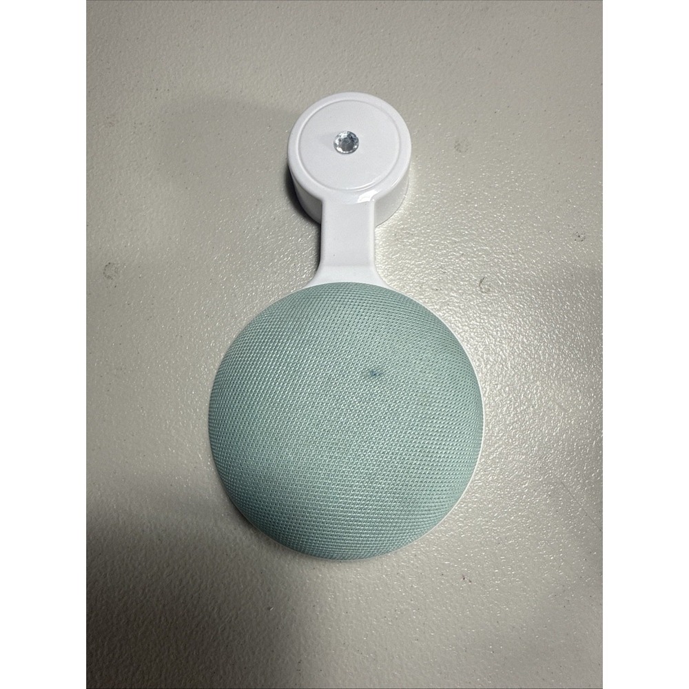 Google Home Mini Light Green with Wall‎ Outlet Mount TESTED WORKS with Charger